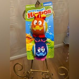 - Brand New Hungry Hungry Hippos Set Of Two Tennis  Dog Toy squeak.
